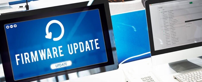 Computer in need of firmware update concept image