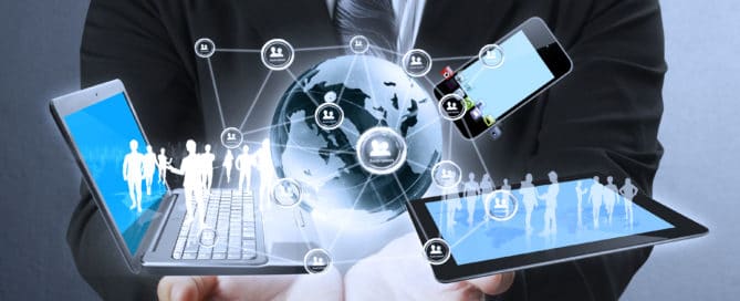 Man shows importance of communication in project management above his palms is also necessary for project success.