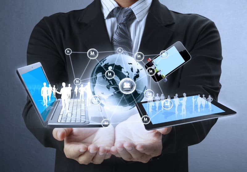Importance of Communication in Project Management 2 Man shows importance of communication in project management above his palms is also necessary for project success.