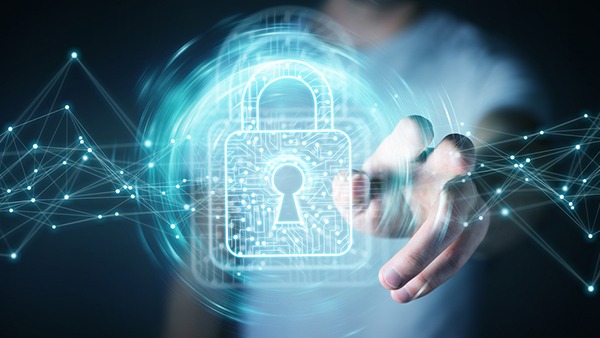 Digital padlock with data protection image concept. Protect your business with the best IT security here at EIRE System. Digital padlock symbolizing cyber espionage protection by EIRE System's IT security.