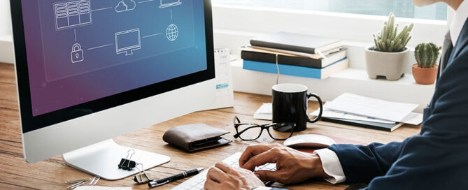 Experienced IT expert carefully crafting a data backup flow concept image for what is the 3-2-1 back up rule