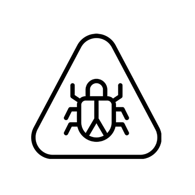 Icon of a shield with a magnifying glass symbolizing vulnerability assessment for network security in Japan