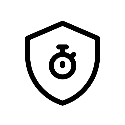 Icon of a shield with a magnifying glass symbolizing vulnerability assessment for network security in Japan