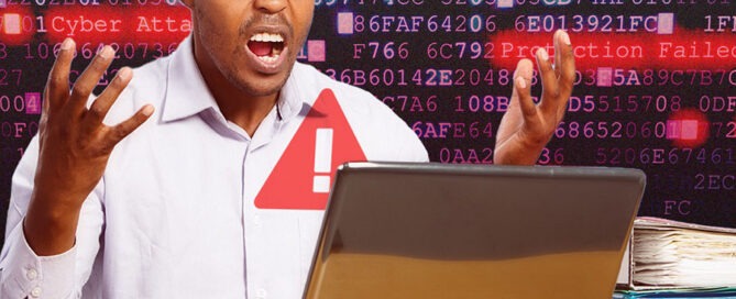 Man wondering how he got hacked concept image for how do hackers get your information.