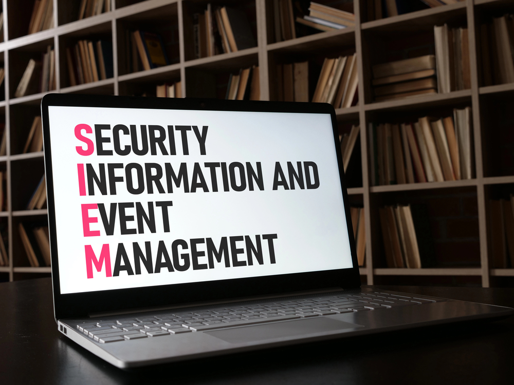 Security information and event management SIEM concept image