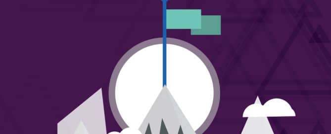Security Checklist Concept with mountains and flag at the peak