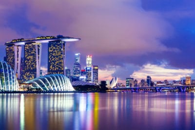 Singapore Skyline at Night